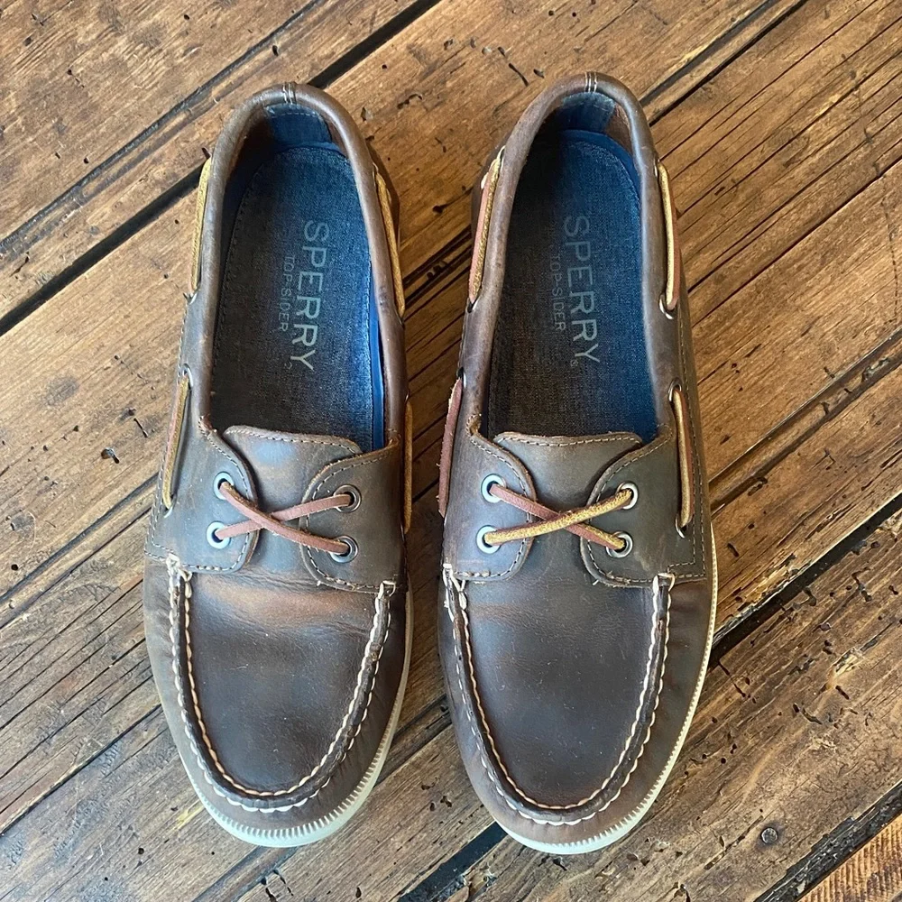 Men's Sperry Brown Leather Boat Shoes